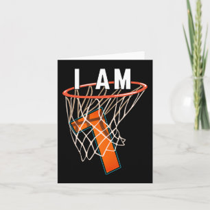 I Am 7 Basketball Themed 7th Birthday Party Celebr Card