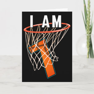 I Am 7 Bysketbyll Themed 7th Birthday Party Celebr Card