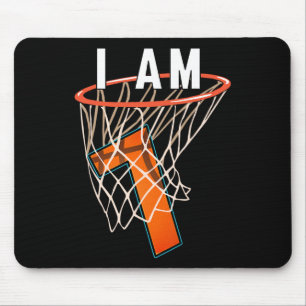 I Am 7 Bysketbyll Themed 7th Birthday Party Celebr Mouse Pad