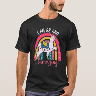 I Am 88 Year Old And Llamazing Alpaca Llama 88th T-Shirt