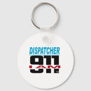 I Am 911 logo stuff for Fire, EMS, Dispatch! Key Ring