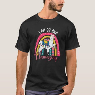 I Am 93 Year Old And Llamazing Alpaca Llama 93rd T-Shirt