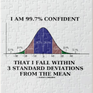 I Am 99.7% Confident Fall Within 3 Std Deviations Jigsaw Puzzle