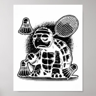I Am A Badminton Player Racket Shuttle Poster