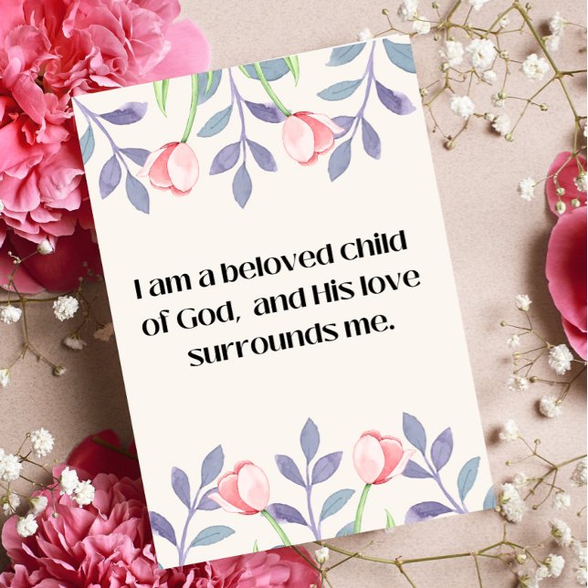 I Am A Beloved Child Of God Affirmation Quote Holiday Card (Creator Uploaded)