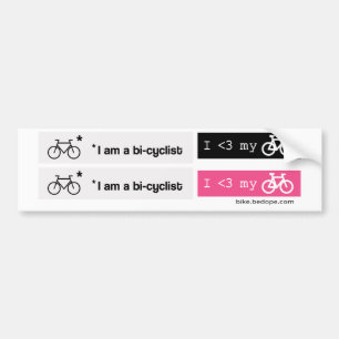 I am a bi-cyclist bumper sticker