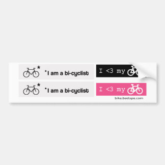 I am a bi-cyclist bumper sticker