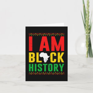 I Am A Black History - Black History Month Sticker Card