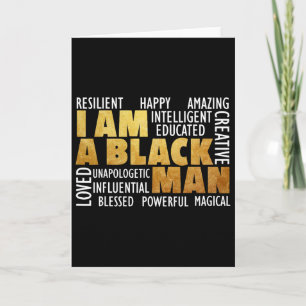 I Am A Black Man - Black History Month African Ame Card