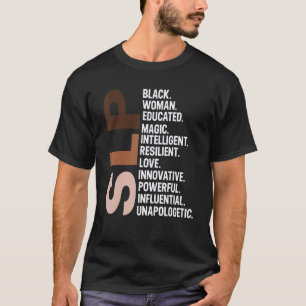 I Am A Black Slp Nurse Rn Afro Woman Black History T-Shirt