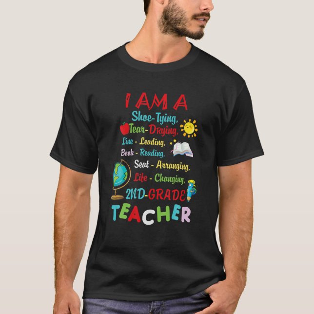 I Am A Book Reading Life Changing Proud 2Nd Grade T-Shirt (Front)
