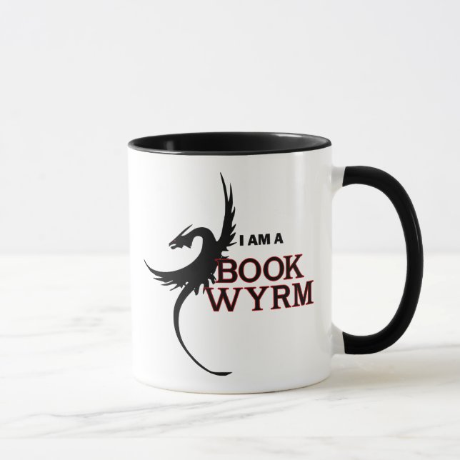 I am a Book Wyrm (one side printed) Mug (Right)