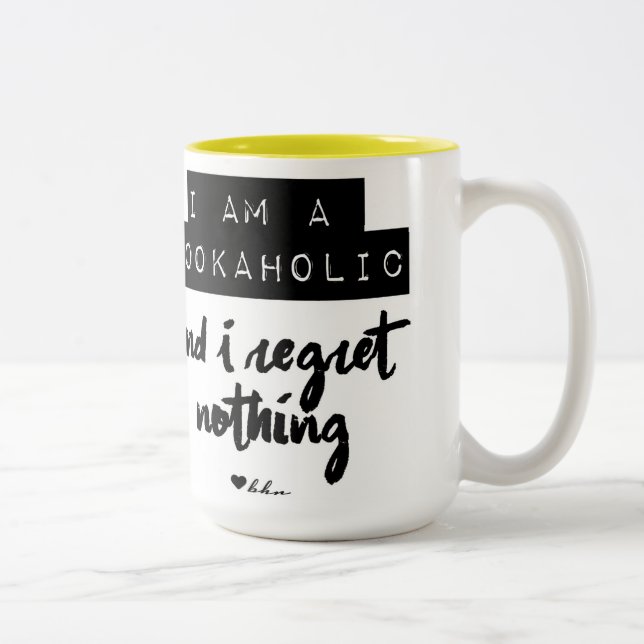 I Am a Bookaholic.... Two-Tone Coffee Mug (Right)