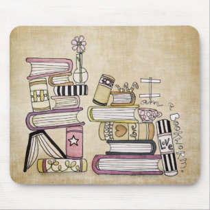 i am a bookworm mouse pad