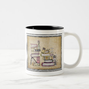 i am a bookworm Two-Tone coffee mug