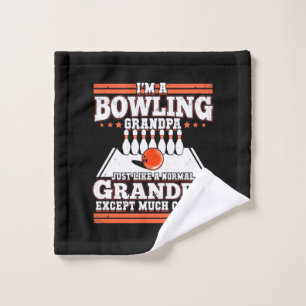 I Am A Bowling Grandpa Wash Cloth
