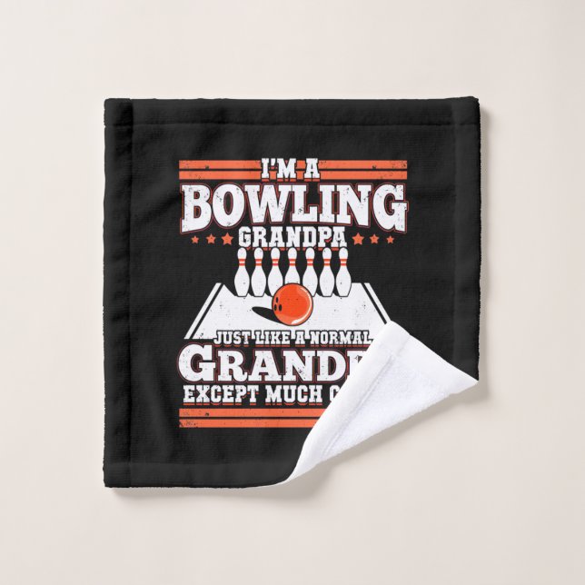 I Am A Bowling Grandpa Wash Cloth (Wash Cloth)