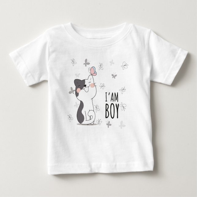 I Am A Boy Baby T-Shirt (Front)