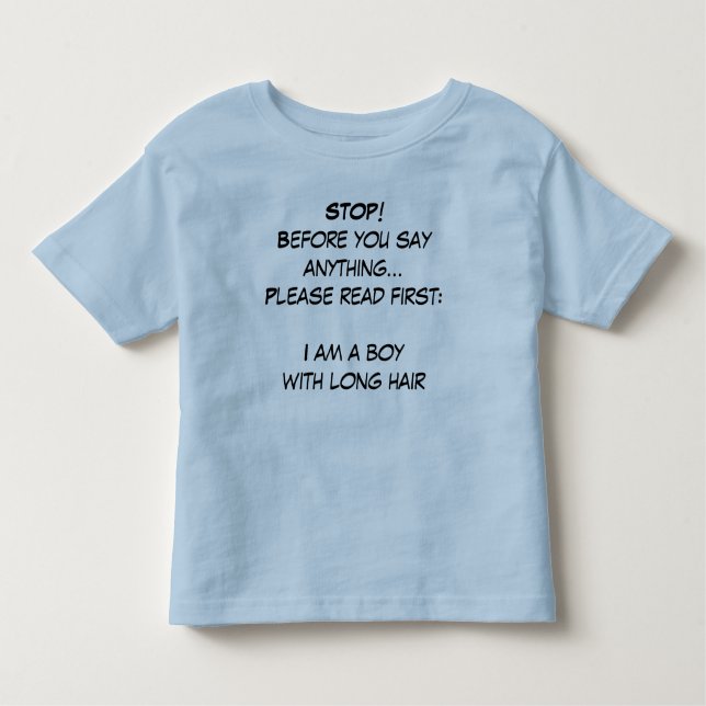 I am a boy! toddler T-Shirt (Front)