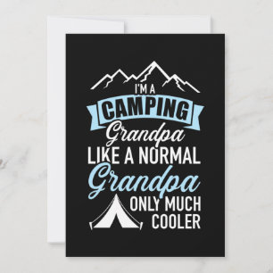 I Am A Camping Grandpa Invitation