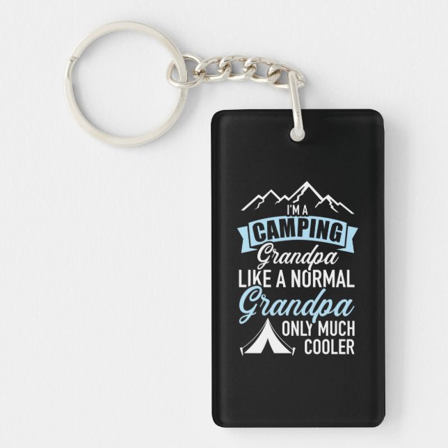 I Am A Camping Grandpa Key Ring (Front)