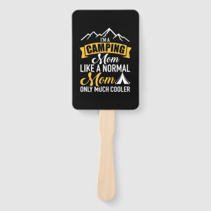 I Am A Camping Mother Hand Fan