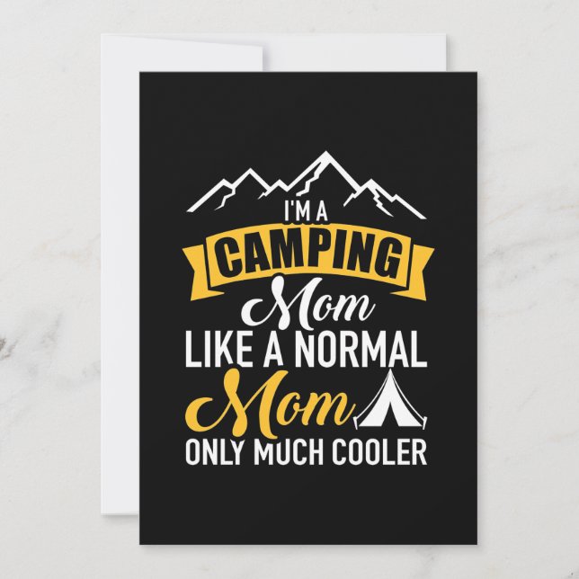 I Am A Camping Mother Save The Date (Front)