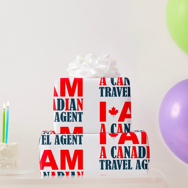 I Am A Canadian Travel Agent Wrapping Paper (Creator Uploaded)