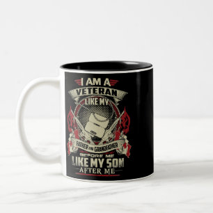 I AM A CANADIAN VETERAN LIKE MY FATHER BEFORE ME 3 Two-Tone COFFEE MUG