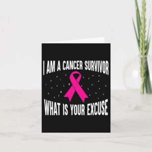 I Am A Cancer Survivor Pink Ribbon Breast Cancer A Card