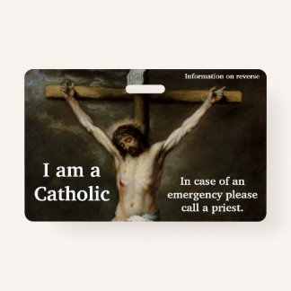 I am a Catholic Custom ID Card Badge ID Badge
