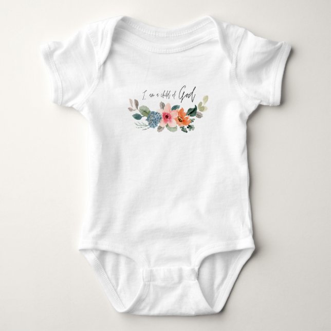 I am a child of God baby outfit Baby Bodysuit (Front)