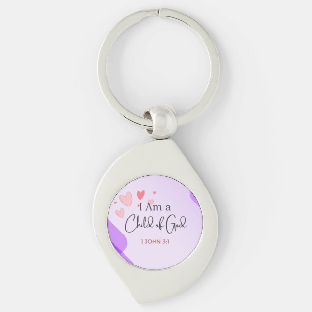 I Am a Child of God Bible Verse Keychain (Front)
