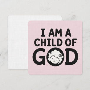 I AM A CHILD OF GOD Christian Baby Shower Gift Thank You Card