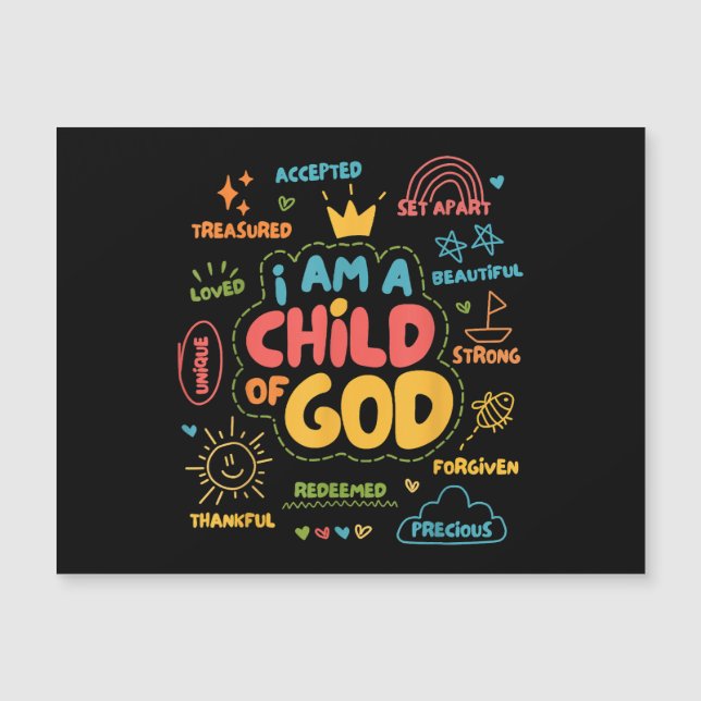 I am a Child of God Christian Retro Jesus Faith De (Front)