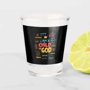I am a Child of God Christian Retro Jesus Faith De Shot Glass