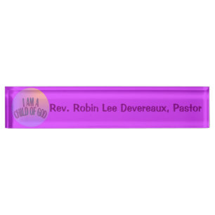 I Am a Child of God Desk Nameplate