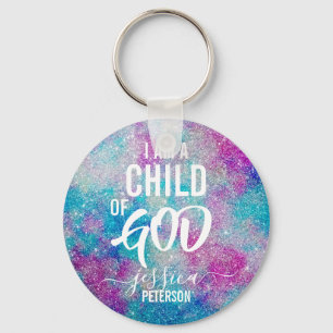"I AM A CHILD OF GOD" Keychain