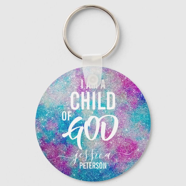 "I AM A CHILD OF GOD" Keychain (Front)