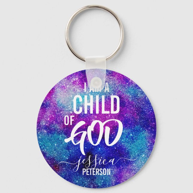 "I AM A CHILD OF GOD" Keychain (Front)