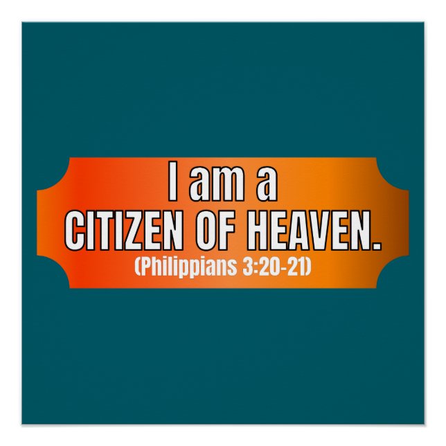 I AM A CITIZEN OF HEAVEN  POSTER (Front)