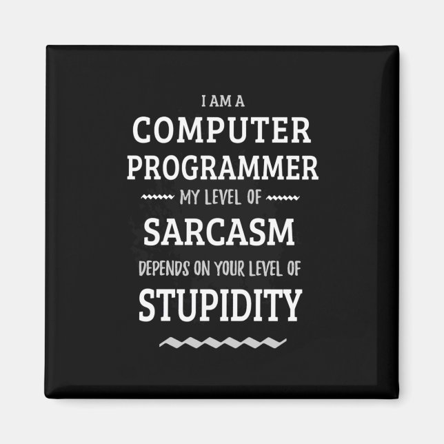 I Am A Computer Programmer Magnet (Front)