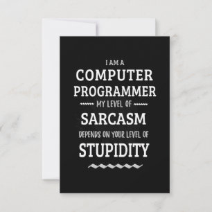 I Am A Computer Programmer RSVP Card