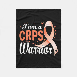 I Am A Crps Warrior Rsd Awareness Orange Ribbon Fleece Blanket