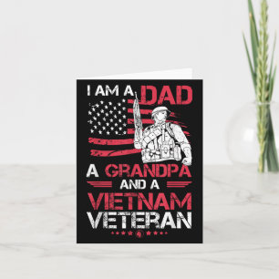 I Am A Dad A Grandpa And A Vietnam Veteran Cool Qu Card