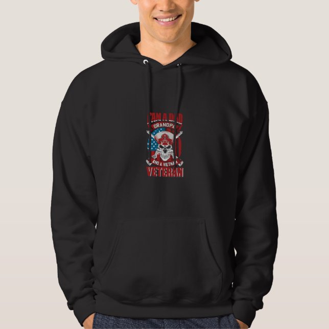 i am a dad grandpa and a vietnam veteran hoodie (Front)
