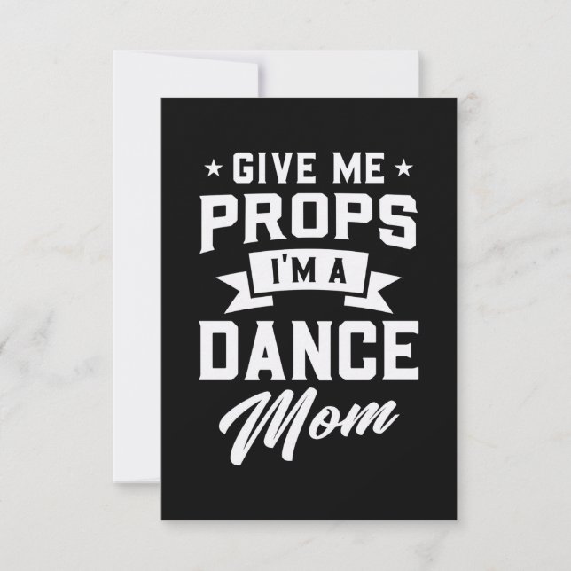 I Am A Dance Mum RSVP Card (Front)