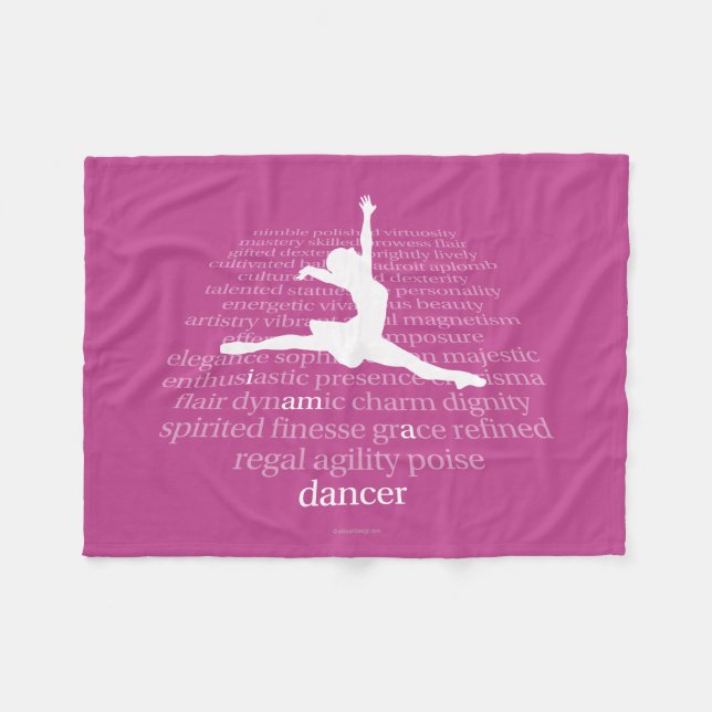 I Am A Dancer Fleece Blanket (Front (Horizontal))