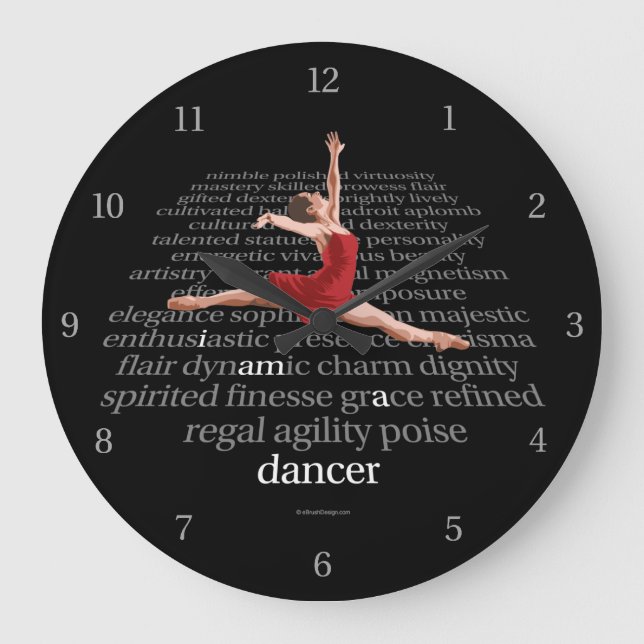 I Am A Dancer Large Clock (Front)