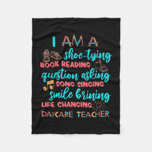 I Am A Daycare Teacher Fleece Blanket